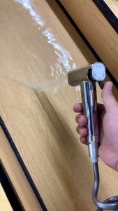 [OKLIFE.SG]Two-speed adjustable/Toilet body cleaner /ABS hose pressurized shower head/spray gun set Bathroom accessories