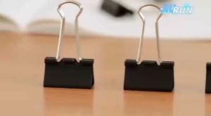 12PCS per box Black Binder Clips Black dovetail clip Binder paper clip office supplies Binder clip