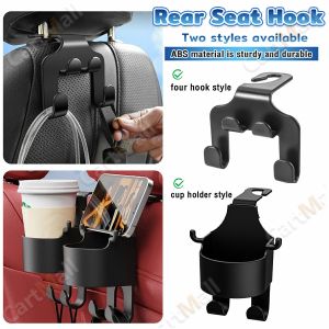 Multifunctional Car Cup Holder Seat Back Bag Hanging Hook Rear Seat Phone Support Stand Storage