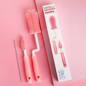 [พร้อมส่ง]🌈การทำความสะอาดขวดและการทำความสะอาดทารกขวดแปรงแปรงจุกจิก silicone pacifier ชุดแปรง