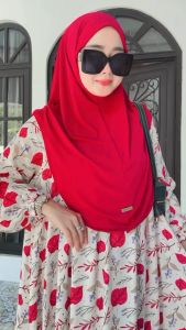 Gamis Set Hijab Bahan Rayon Muslim Set Hijab Bergo Busui Terbaru Terlaris