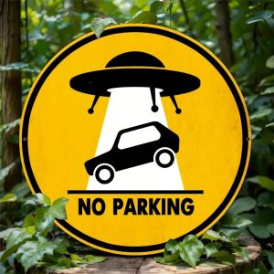 Retro No Parking Sign 19.81cm Aluminum Metal Wall Art Home Cafe Bar Decor Gift