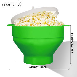 1pc Microwave Popcorn Maker-3L Large CapacityFoldable Silicone BowlBPA-Free & Dishwasher Safe Perfect for Family Movie Nights