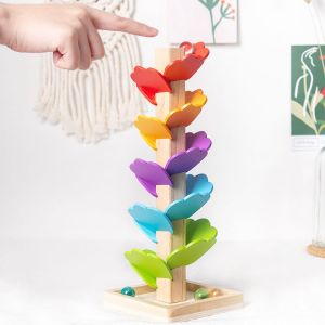 Intelligent Wooden Marble Run Track Building Blocks