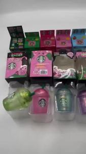 Cute Mini Iced Coffee Cup Squishy Fidget Toy Colorful Squeeze Stress Relief Portable Decompression Toy For Kids Adults