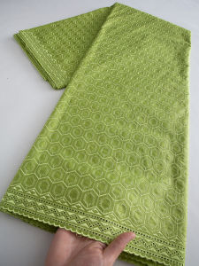 African Cotton Voile African Lace Fabric - Delicate Pattern Swiss Lace for Formal Occasion Dresses & Traditional Attire