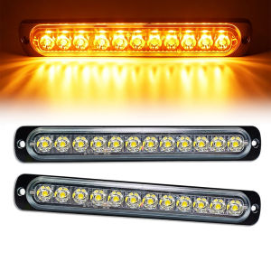 Stroboscopes Strobe 12 LED Flash Light Auto 12-24V Emergency Flashing Side Marker Light Bars Constantly Bright Lights