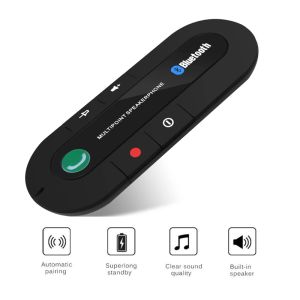 kebidumei | Kebidumei Car Sun Visor Speaker Wireless Handsfree Car Bluetooth Kit For Phone Auto Bluetooth Audio Receiver Accessories