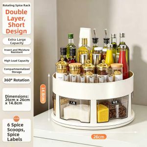 MEIZHUFU | Rotary Spice Organizer Rack