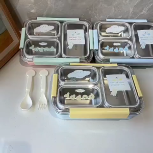PREMIUM LUNCH BOX SEKAT PUPPY STAINLESS 304 / KOTAK MAKAN SEKAT TAHAN PANAS DAN ANTI TUMPAH / TEMPAT MAKAN BEKAL ANAK SEKOLAH / INDIVIDUAL SILICONE SEAL RING