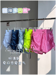 Quần Short Thể Thao Nữ Cạp Cao Quần Yoga Quần Chạy Bộ Quần Dài Đến Giữa Bắp Chân Quần Bó Quần Chống Ánh Sáng