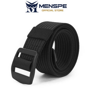 MENSPE MENSPE Mens Fashion Casual All-Match Round Buckle Nylon Belt Nylon + Alloy Buckle Belt Durable and Wear-Resistant Belt