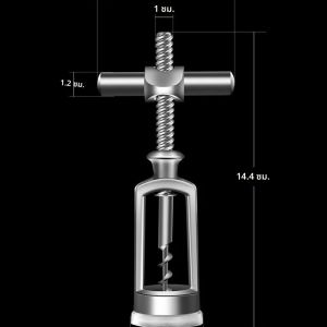 LMETJMA Vintage สกรูที่เปิดไวน์สังกะสีอัลลอยด์ที่เปิดขวดไวน์แชมเปญ Cork เปิด Corkscrew Wine Cork Remover JT330
