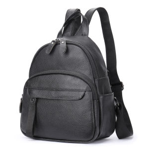 BeeGreen Women Real Leather Small Backpack Casual Travel Knapsack Daily Commuting Backpack Girls School Shoulders Bag
