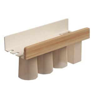 Morotel | No-Drill Toothbrush Holder & Towel Rack Double-Layer Paper Towel Holder & Hair Dryer Organizer