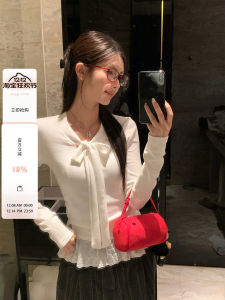 Lace Trim and Tie Decorative Spring/Summer Blouse