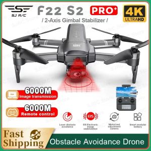 St【ในสต็อก】【พร้อมใช้งาน】2023ใหม่ SJRC F22s F22S2 F22 S3 Pro GPS Drones 4K HD EIS กล้องเลเซอร์หลีกเลี่ยงอุปสรรค2แกน Gimbal Brushless พับ Quadcopters RC 3.5KM