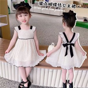 (2-8 tahun) KH6-238 Dress princess pendek anal perempuan pita belakang korean style