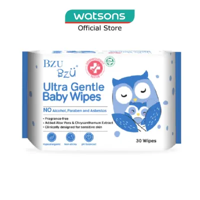 BZU BZU Ultra Gentle Baby Wipes (Designed For Sensitive Skin) 30s