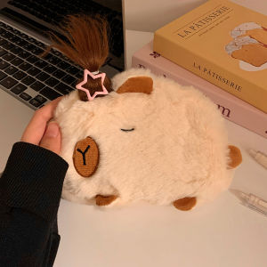 Adorable Capybara Pencil Case High Capacity Stationery Storage Box for Middle And High School Girls Unique Design Cartoon Pattern