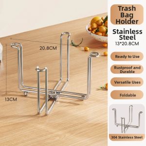 evesigar | Multi-functional 304 Stainless Steel Trash Bag Stand