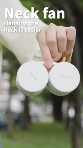 MeeGoo Portable Neck Fan USB Rechargeable Bladeless 360°Adjustable Outdoor Sports Mini Fan
