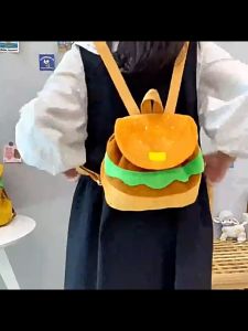 Deere Jack 🌺【Miễn Phí Vận Chuyển】🌺 Túi Trẻ Em Mới Ba Lô Thời Trang Ba Lô Nữ Ba Lô Bánh Hamburger Hoạt Hình Dễ Thương Cặp Học Sinhcặp đi học nữ balo đi hoc cặp sách học sinh cấp 2 กระเป๋า นักเรียน  ba lô trẻ em ba lô đi học