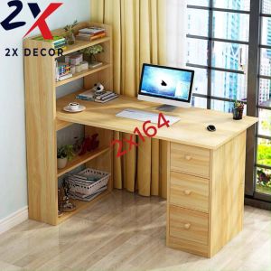 Bàn máy tính bàn văn phòng kết hợp với giá sách phong cách hiện đại 2X Decor-2X164