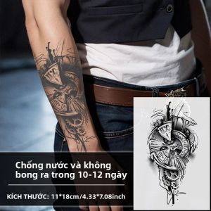 1 Đồng Hồ Chống Thấm Nước Gear Tạm Thời Miếng Dán Hình Xăm Lâu Dài Giả Nghệ Thuật Thân Thể Trong 1-2 Tuần Thích Hợp Cho Cánh Tay Hoặc Chân