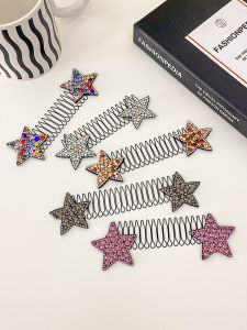 Phụ Kiện Tóc Nữ Kẹp Tóc Cố Định Búi Tóc Vết Rụng Phía Sau Đầu Vết Rụng Vô Hình Chổi Tóc Kim Cương Nước Ngôi Sao Đồ Trang Trí Tóc Mới Ra Mắt