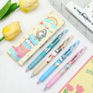 Bộ 4 Bút Gel Hình Cá Mập 0.5mm Ngòi Nhỏ Viết Êm Dễ Thương Hoạt Hình Có Thể Thu Gọn Kiểu Kawaii Dùng Cho Trường Học Và Văn Phòng
