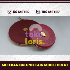 Meteran Bulat Tukang: Alat Pengukur Tanah Bangunan & Gulung Rol Fiber Glass