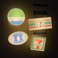 Mini LED Lighted Magnetic Fridge Magnet 711 Convenience Store Sign Micro Model Hole Board Decoration Creative Cultural Gift. 