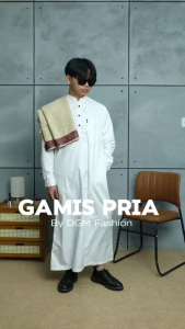 Gamis Pria DGM Jubah Pria Lengan Panjang Polos Burgundy Premium 036 Saphire Muslims
