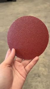 กระดาษทรายกลม หลังสักหลาด 5นิ้ว ตีนตุ๊กแก เบอร์60 80 100 (แพ็ค 10 ใบ)