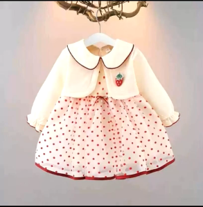 Dreas Motif Strawberry Pakaian Anak Perempuan Usia 1-4 Tahun Dreas Premium Import Pakaian Anak Perempuan