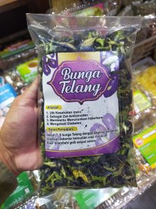 Bunga telang oven - bunga telang kering - butterfly pea - teh bunga telang - teh herbal - kaya manfaat