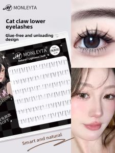 MONLEYTA | Natural Looking Cat Claw False Eyelashes Self Adhesive Segment Design Reusable Small Flame Pattern Easy To Apply And Remove