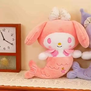 Kuromi หมอนตุ๊กตานุ่ม รูปการ์ตูนเมโลดี้ คุโรมิ นางเงือกน่ารัก ของขวัญวันเกิด สําหรับผู้หญิง 40/50cm