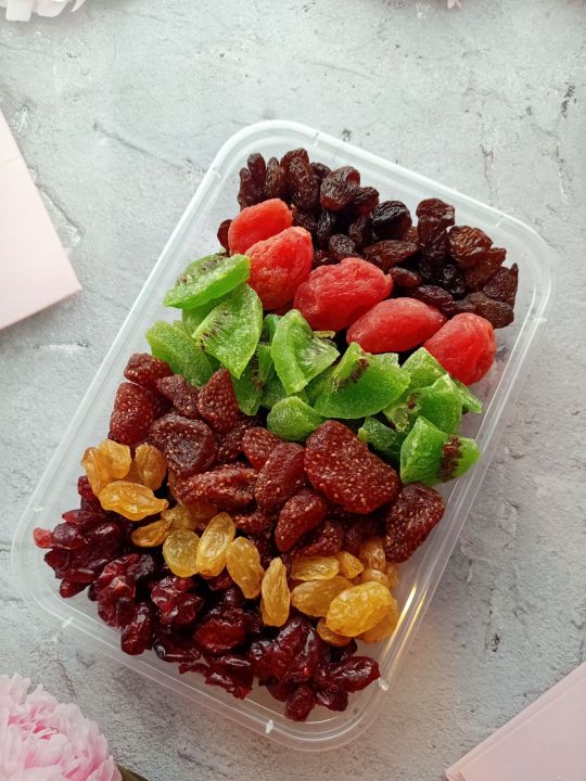 🔥🔥ผลไม้รวม 6 ชนิด อบแห้ง🔥🔥 สตอเบอรี่ 🍓แครนเบอร์รี่🍒 กีวี 🥝 ลูกเกดดำ🍇 ...