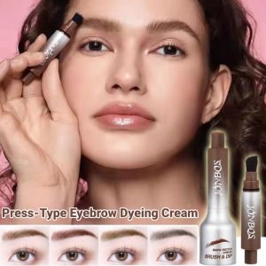 Press-Type Eyebrow Dyeing Cream Natural 3D Long-Lasting Wild Eyebrow Gel Waterproof Smudge Proof Eyebrow Tint Cream