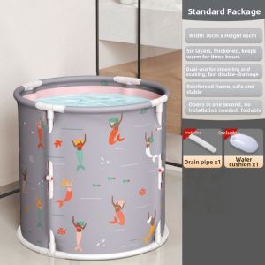  YYBAIO | Foldable Thickening Bath Tub Home Use Install-Free For Full Body Soaking and Bathing