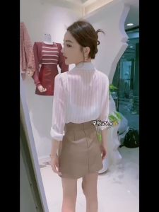 Womens Autumn and Winter New Anti Shining Short Skirt High Waist Slim PU Leather Half Length Skirt Versatile A-line Wrap Hip Skirt