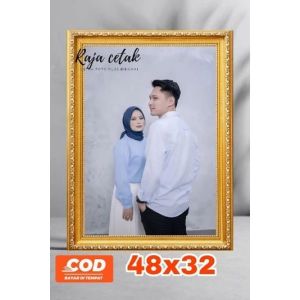 CETAK FOTO+ BINGKAI 20R (40x30) MEDIA PAPAN MDF TERMURAH