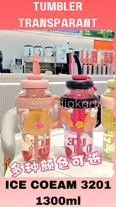 Botol Minum Plastik Lucu Jumbo Model Ice Cream Transparan - Tumbler Aestetic 3201