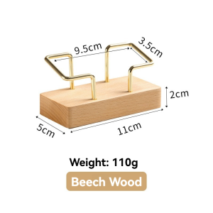 Customizable Wooden Business Card Holder Professional Desktop Stand Elegant Card Storage Rack Organizer