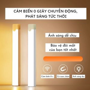 Đèn LED thông minh cảm biến chuyển động cơ thể tự động sáng tự động tắt không dây sạc USB