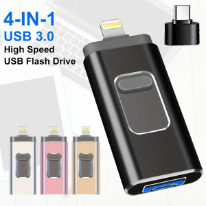 Trình điều khiển Flash đa chức năng bốn trong một 32GB / 64GB / 128GB / 256GB / 512GB / 1TB Trình điều khiển máy tính xách tay OTG Thích hợp cho iPhone iPad Mac Máy tính Android và IOS
