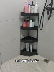 3/4/5 Tiers Corner Storage Trolley Rack Triangular Multi-Layer Bathroom Kitchen Home Office Multifunction Shelves