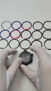 RICHUS 36mm Black Stainless Steel Watch Case with Sapphire Crystal Compatible with NH35 NH36 ETA2824 ST2130 Miyota82 for Watch R